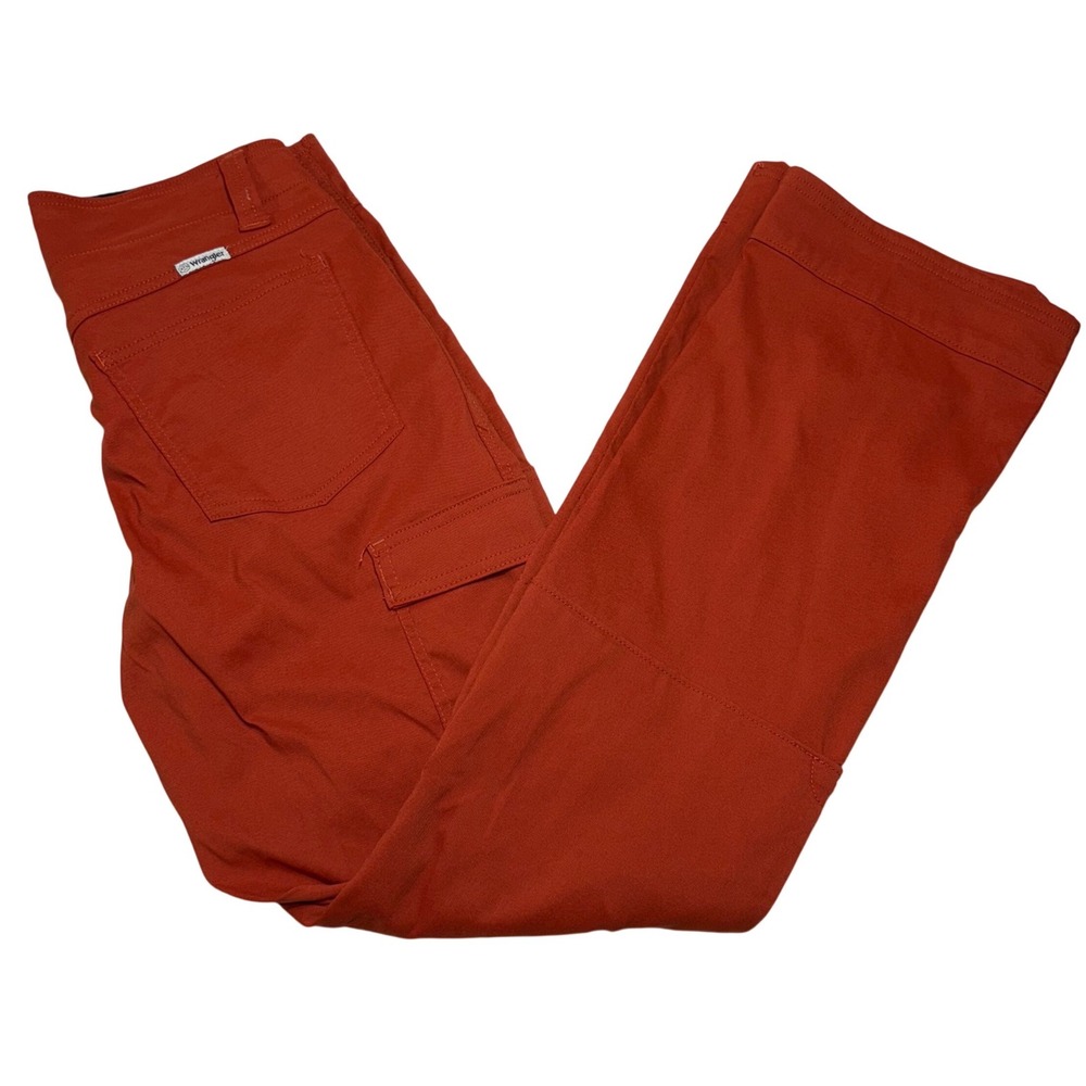 Wrangler ATG Cargo Pants Womens Size 10 Rust Orange Straight Leg Hiking Gorpcore